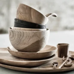 MUUBS teak egg cup, Nature Beige