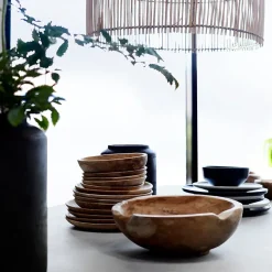 MUUBS teak salad bowl 30 cm, Nature Beige New