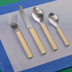 HAY MVS cutlery set 4 pieces, Yellow Outlet