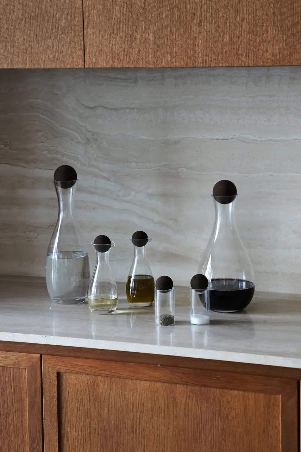 Sagaform Nature carafe with cork stopper 1.5 l, Clear-dark Brown Discount