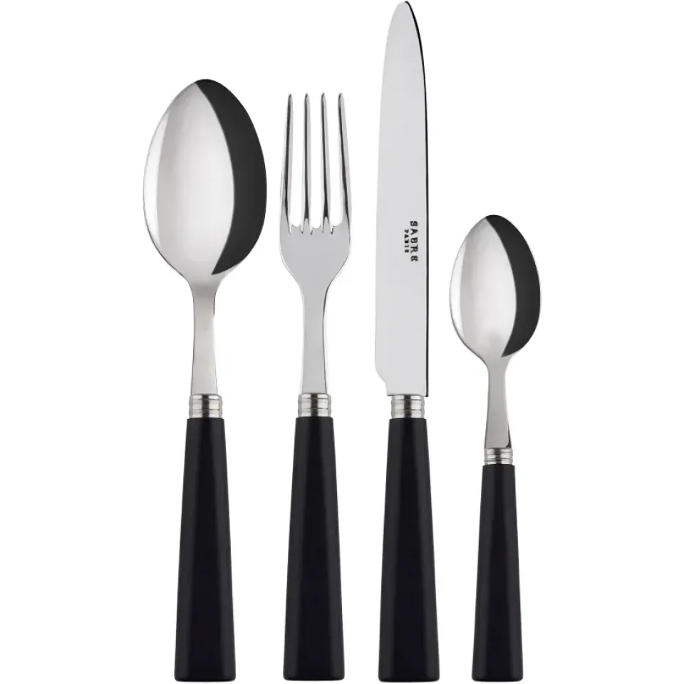 SABRE Paris Nature cutlery 24 pcs, wood Black Outlet