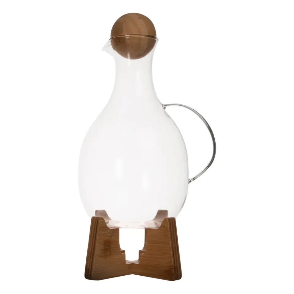 Sagaform Nature mulled wine with warmer 1.8 l, Clear- Brown Clearance