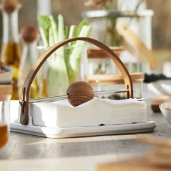 Sagaform Nature napkin holder, Oak Gold-coloured Discount