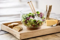 Sagaform Nature salad servers 2-pack, Oak Silver-colouredBrown Clearance