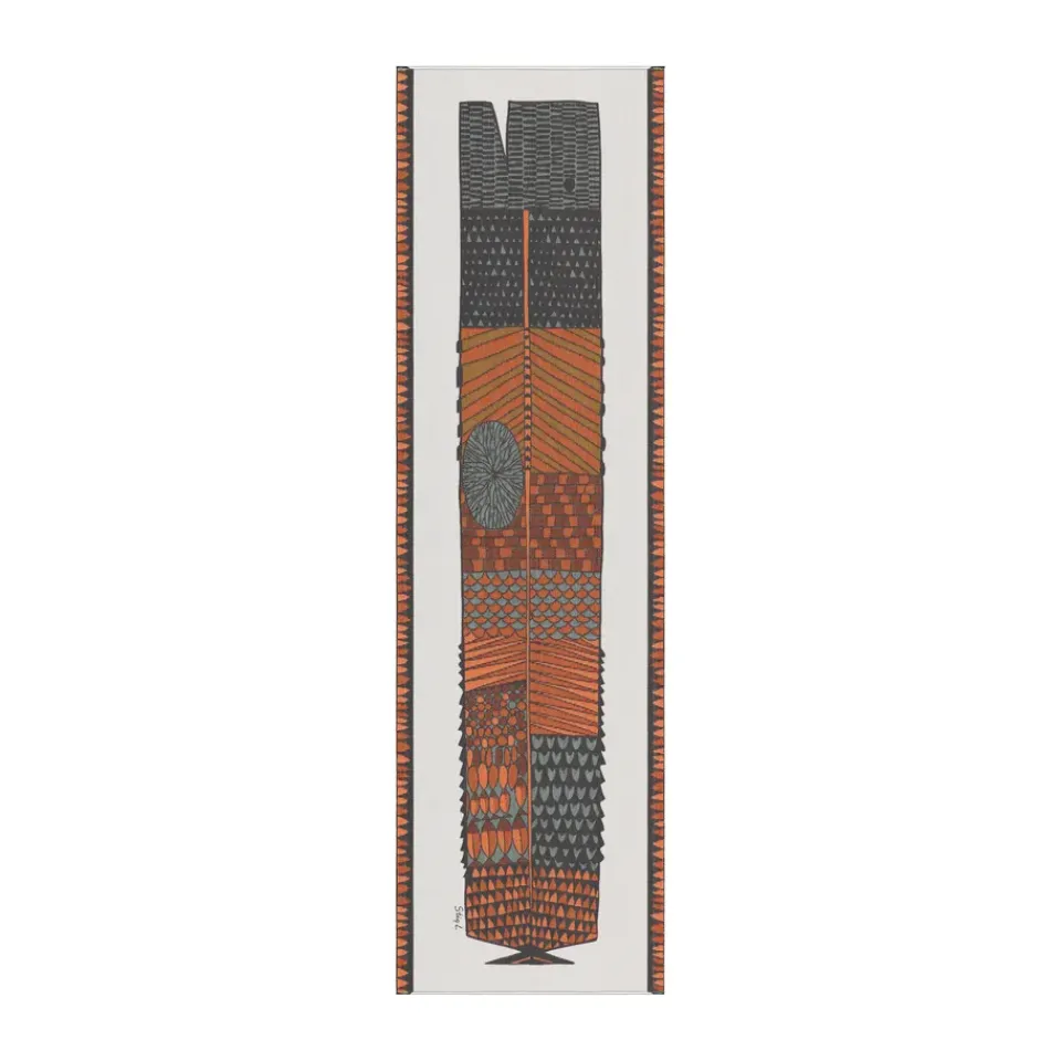 Ekelund Linneväveri Net pattern runner 35x120 cm, Brown Sale