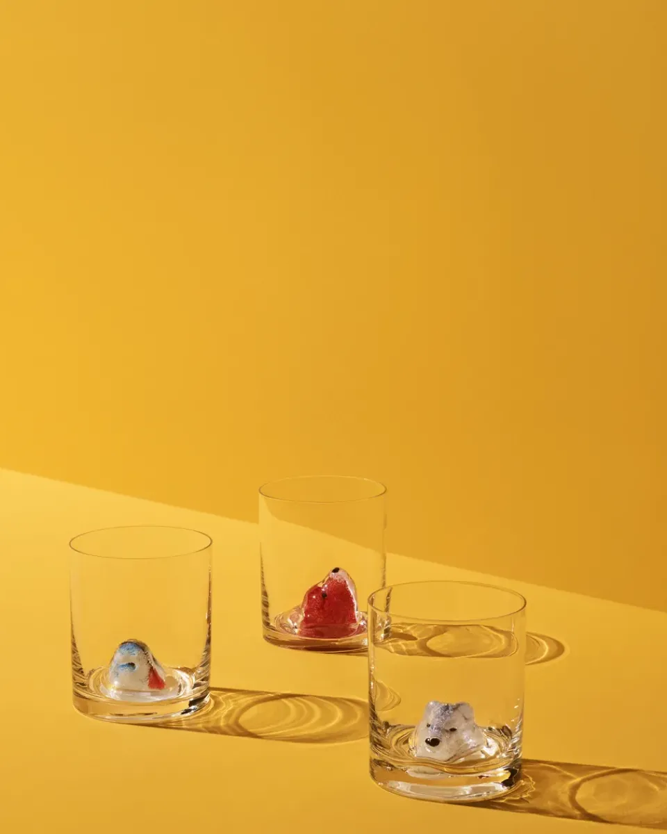 Kosta Boda New Friends glass 46 cl, Arctic fox Transparent New