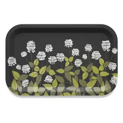 Arvidssons Textil Ängsmark tray 20x27 cm, Green-black GreenBlack