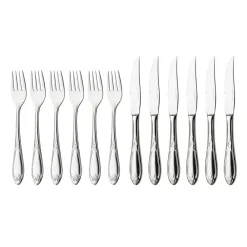 Hardanger Bestikk Nina meat cutlery set 12 pcs, stainless steel Silver-coloured Best