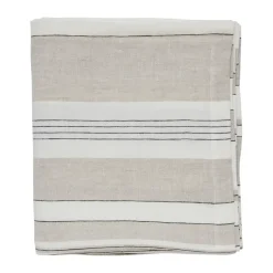 Tell Me More Noah tablecloth, Beige stripe, 145x330 cm BeigeWhite Best