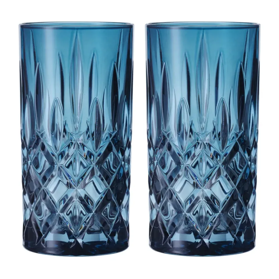 Nachtmann Noblesse Longdrink glass 39.5 cl 2-pack, Vintage Blue Hot