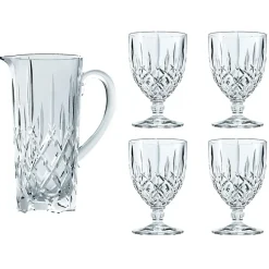 Nachtmann Noblesse set pot and 4 st glass, clear Transparent Discount