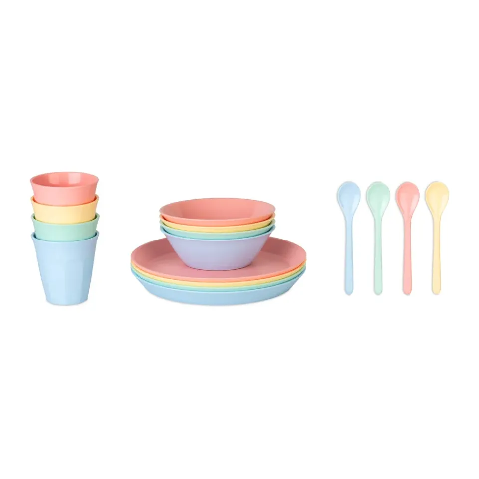 Koziol Nora Macarons dinnerware set 16 pieces, Multi Discount