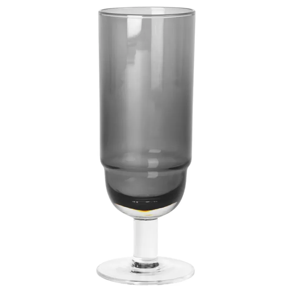 Broste Copenhagen Nordic Bistro champagne glass 20 cl, smoke-clear Grey Hot
