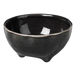 Broste Copenhagen Nordic Coal bowl on foot, Ø11 cm BlackGrey Hot