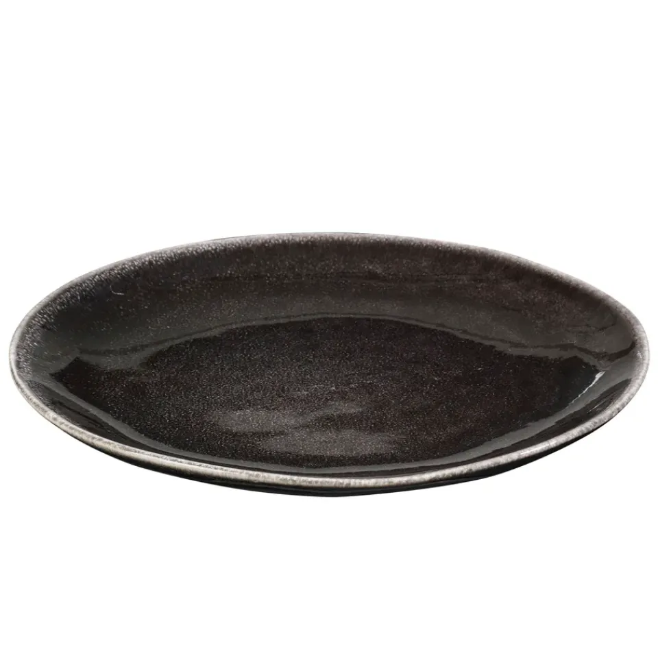 Broste Copenhagen Nordic Coal plate, Ø 20 cm Black Clearance