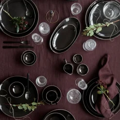 Broste Copenhagen Nordic Coal plate, Ø 20 cm Black Clearance