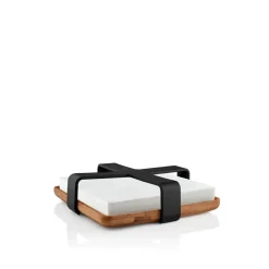 Eva Solo Nordic Kitchen bamboo napkin holder, 19x19 cm Black Best