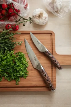 Eva Solo Nordic Kitchen herb knife 9 cm, Damascus steel Silver-colouredBrown Best