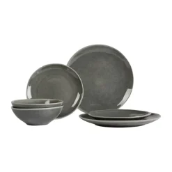 Broste Copenhagen Nordic Rain dinner set for two, 6-piece Grey Sale