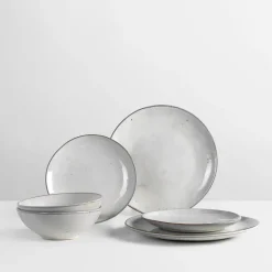 Broste Copenhagen Nordic Sand dinner set for two, 6 pieces Beige Hot