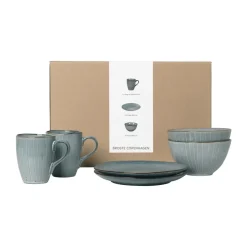 Broste Copenhagen Nordic Sea breakfast set for two, 6 pieces Blue Best