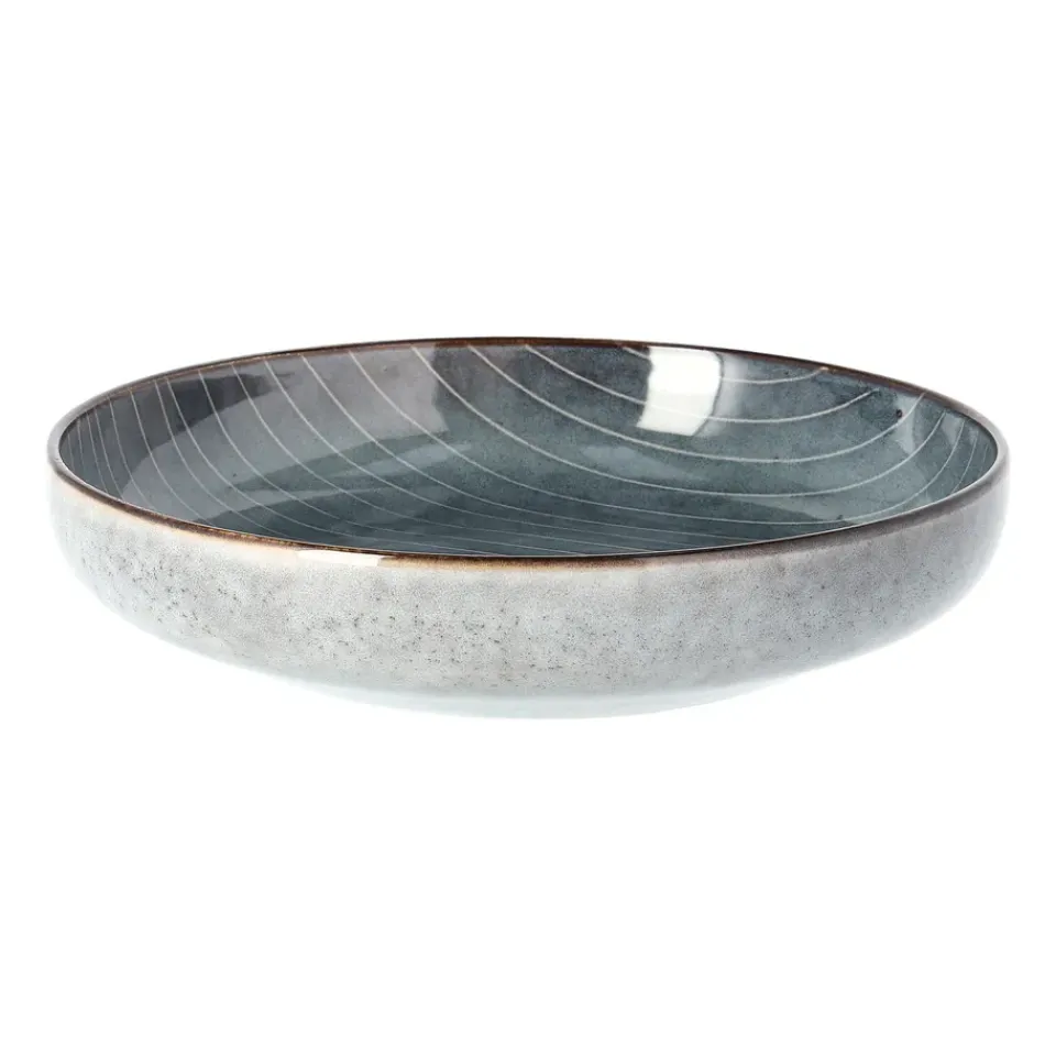 Broste Copenhagen Nordic Sea deep plate, 22.5 cm Blue Sale
