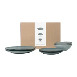 Broste Copenhagen Nordic Sea dinner set for two, 6 pieces Blue Outlet