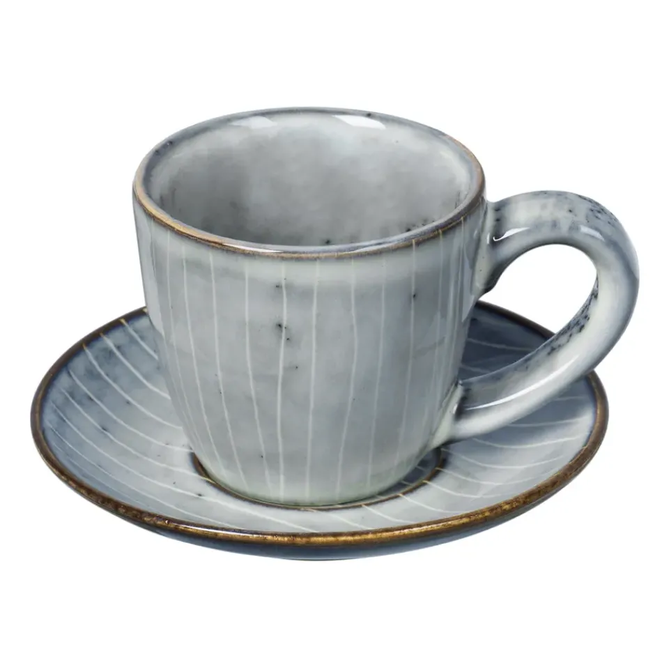 Broste Copenhagen Nordic Sea espresso cup with saucer, 5 cl Blue Best