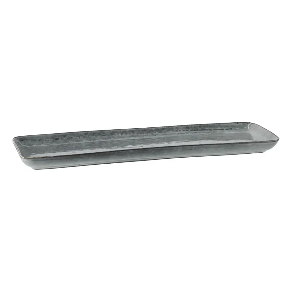 Broste Copenhagen Nordic Sea rectangular tray, 12,5x35 cm Blue Outlet