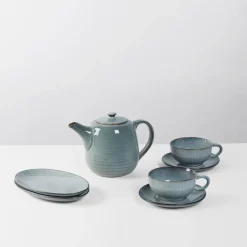 Broste Copenhagen Nordic Sea tea service for two, 5 pieces Blue