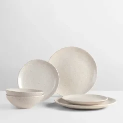 Broste Copenhagen Nordic Vanilla dinner set for two, 6 pieces Beige Online