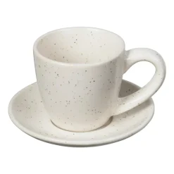 Broste Copenhagen Nordic Vanilla espresso cup with saucer 5 cl, Cream BeigeWhite Online