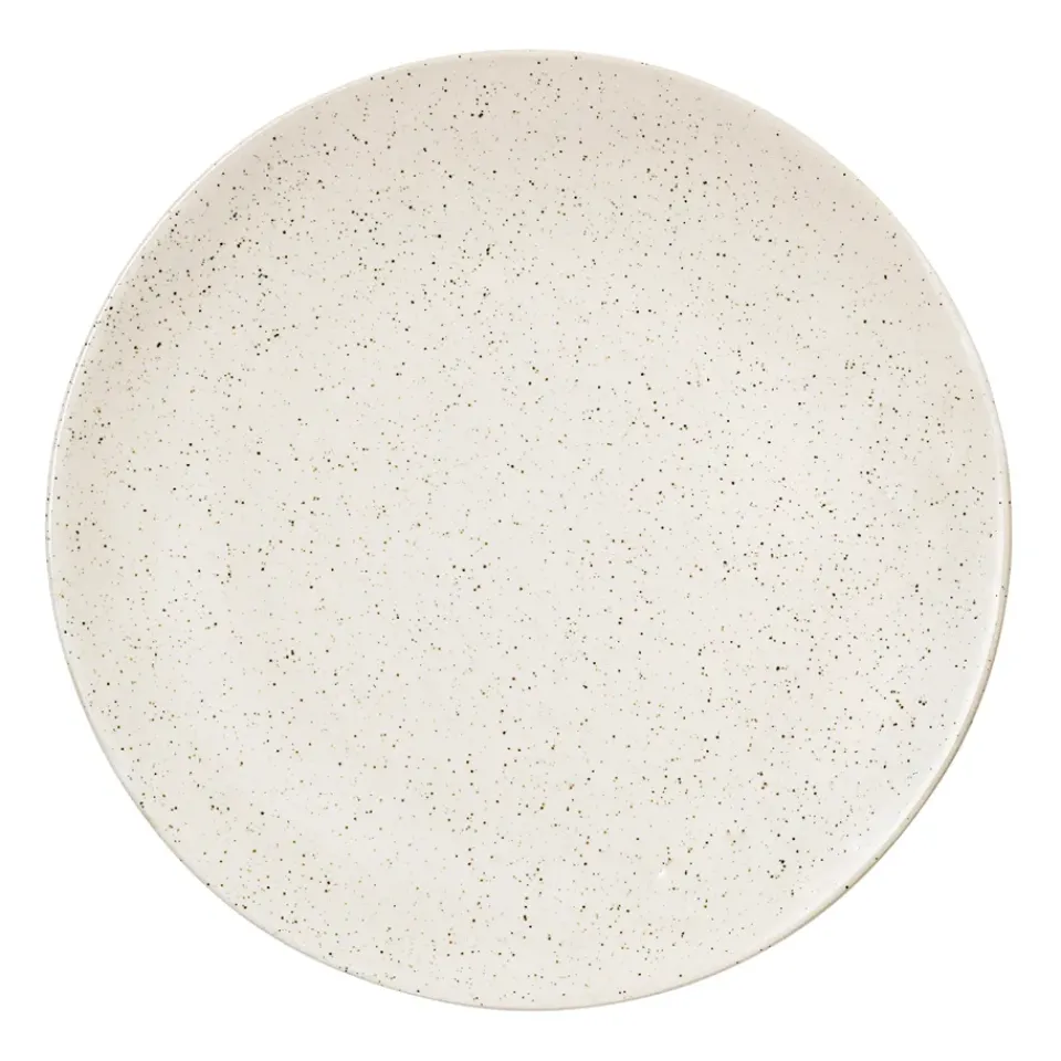 Broste Copenhagen Nordic Vanilla plate Ø26 cm, Cream with grains BeigeWhite New