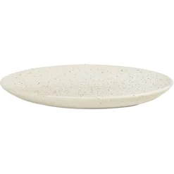 Broste Copenhagen Nordic Vanilla saucer oval 22 cm, Cream with grains BeigeWhite New