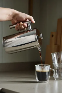 Nordwik french press double-walled 1 l, 8 cups Silver-coloured New