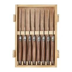 Nordwik French steak knife 8 pcs, Stainless steel-wood Brown Sale