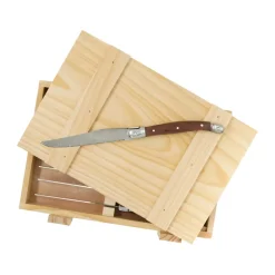 Nordwik French steak knife 8 pcs, Stainless steel-wood Brown Sale
