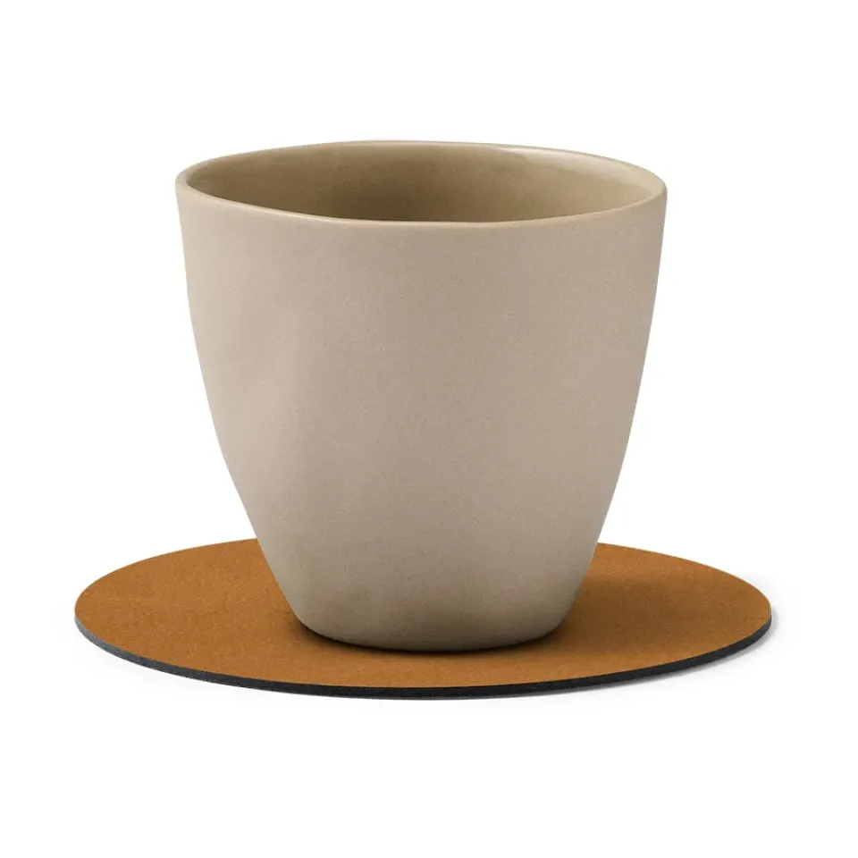 LIND DNA Nupo coaster circle, Burned curry Yellow Best