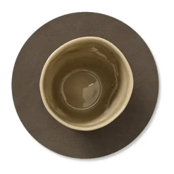 LIND DNA Nupo coaster circle, Caviar Brown Best