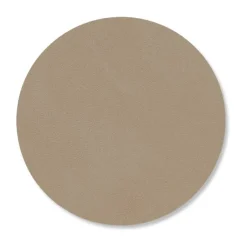 LIND DNA Nupo coaster circle, Clay brown Beige Hot