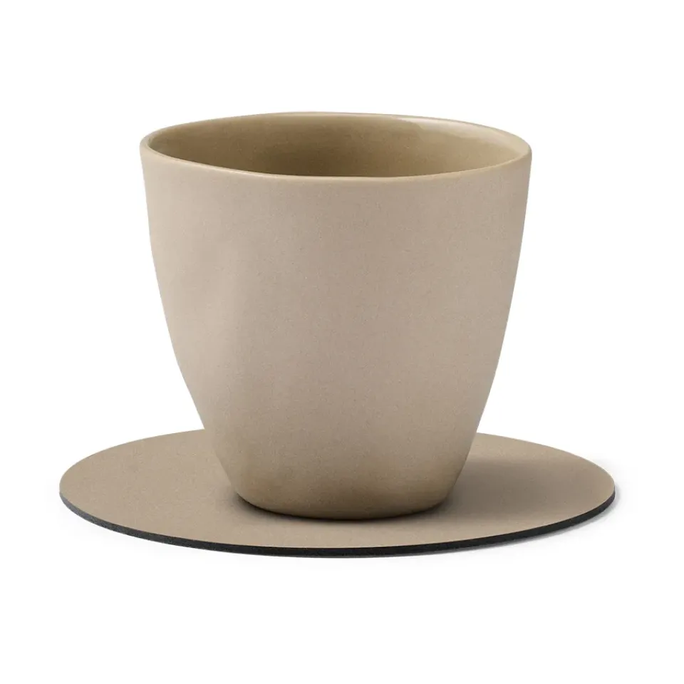 LIND DNA Nupo coaster circle, Clay brown Beige Hot
