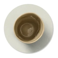LIND DNA Nupo coaster circle, Linen Grey Clearance