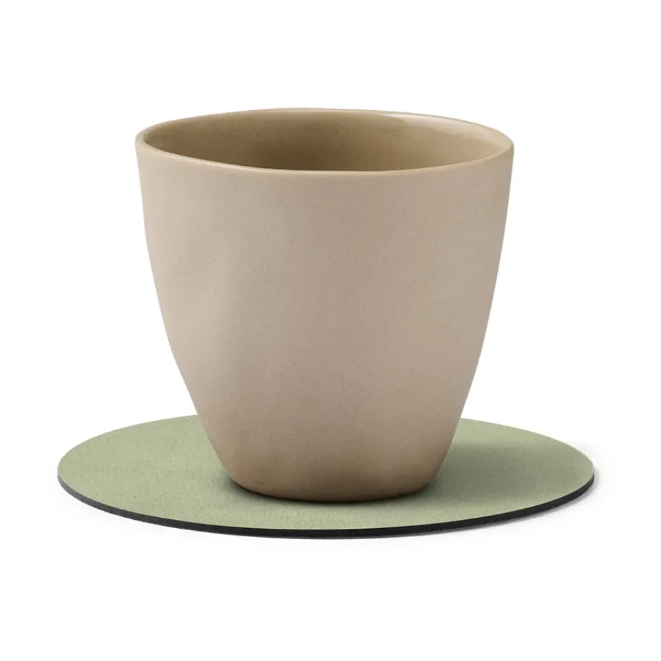 LIND DNA Nupo coaster circle, Olive Green Outlet