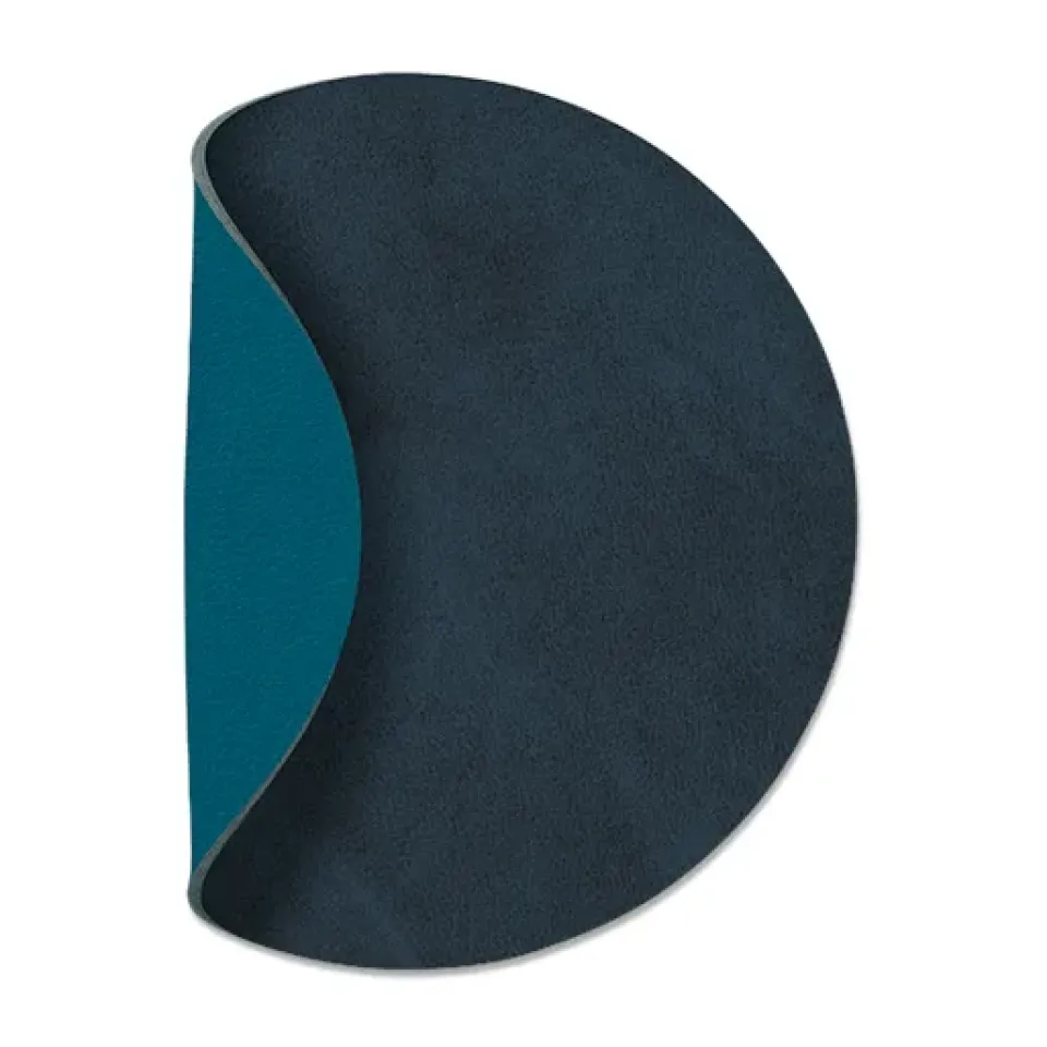 LIND DNA Nupo coaster circle reversible 1 pc, Midnight -petrol Blue Clearance