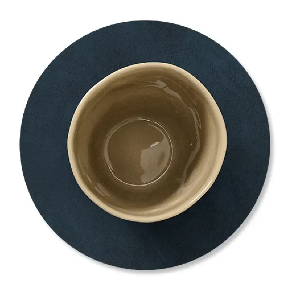 LIND DNA Nupo coaster circle reversible 1 pc, Midnight -petrol Blue Clearance