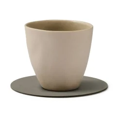 LIND DNA Nupo coaster circle reversible 1 pc, Linen-Flint Grey Discount