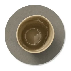 LIND DNA Nupo coaster circle reversible 1 pc, Linen-Flint Grey Discount