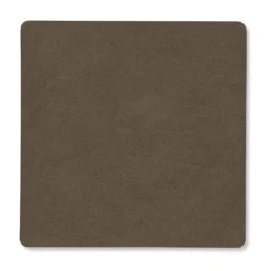 LIND DNA Nupo coaster square, Caviar Brown New