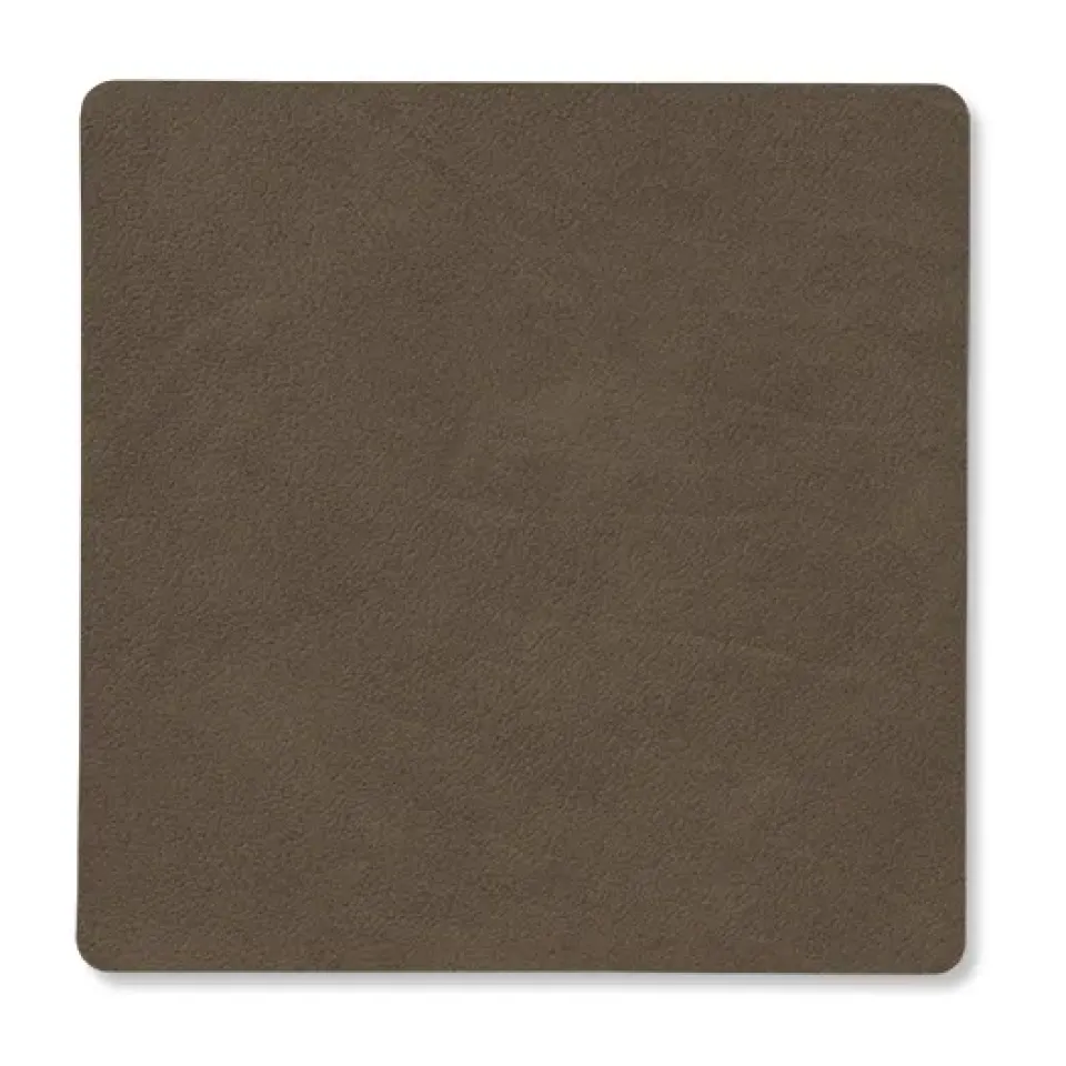LIND DNA Nupo coaster square, Caviar Brown New