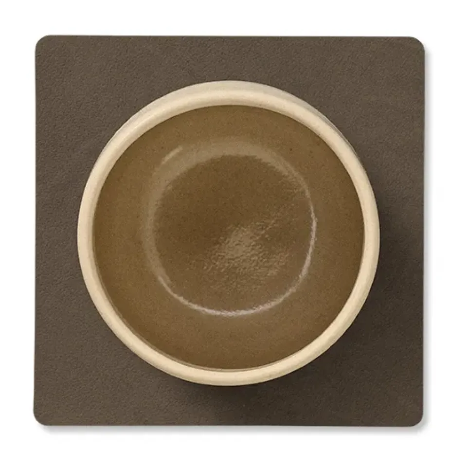 LIND DNA Nupo coaster square, Caviar Brown New